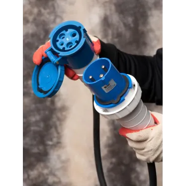 Вилка кабельная 63А 2Р+Е IP67 переносная 220В 033