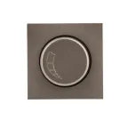 Валенсия лицевая панель светорегулятора 600W 220В графит