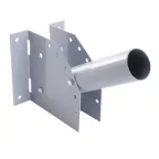 Кронштейн настенный с переменным углом наклона диаметр трубы 60мм серый для уличного светильника