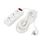 Удлинитель PROconnect 3 гнезда, 10 м, 3х0.75 мм, с/з, с кнопкой, белый