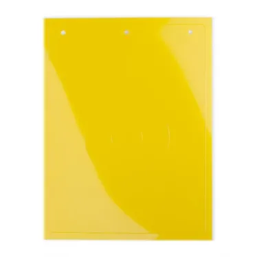 Табличка полужесткая для маркировки кнопок аварийного останова D-62мм. ПВХ. Желтая. (1 шт. на пластине, упак. по 10 листов)