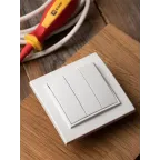 Выключатель Минск 3-клавишный СП 10А белый