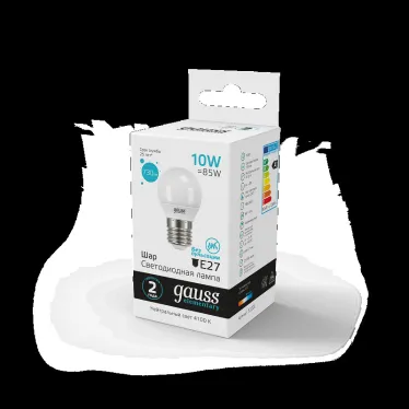 Лампа светодиодная LED 10 Вт 730 лм 4100К шар P45 нейтральный E27 AC 220В Elementary Gauss