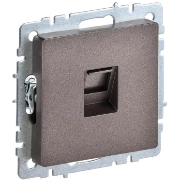 BRITE Розетка компьютерная RJ45 кат.6 РК11-БрТБ темная бронза IEK