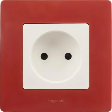 ETIKA Розетка без заземления со шторками белая винтовые зажимы