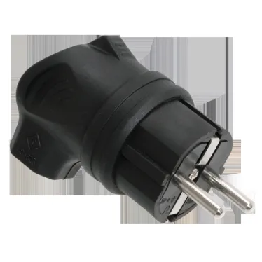 ОМЕГА Вилка угловая каучук 16А 2Р+E IР44