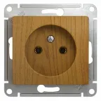 GLOSSA Розетка без заземления дуб в рамку