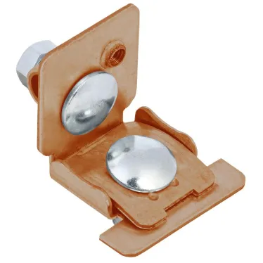 Держатель проводника круглого 6-10мм для фальца 0,6-8мм медь