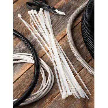 Хомут P6.6 стандартный белый 4.8x380 (100шт) FlexLock PROxima