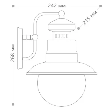 Светильник НБУ-60w вниз Е27 IP44 черный