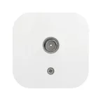 Quteo Розетка телевизионная TV наружная белая