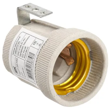 Патрон с держателем Пкр27-04-К63 Е27 керамика IEK