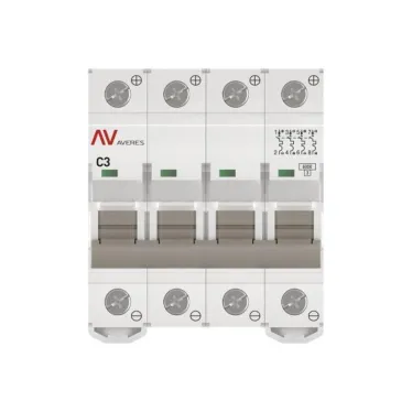 Выключатель автоматический AV-6 DC 4P 3A (C) 6kA AVERES