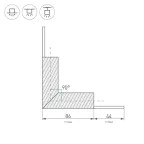 Угол PLS-LOCK-H25-L90W внешний (с экраном MAT-L) (ARL, Металл)