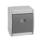 Рамка с клавишей, с окном подсветки, S44A, серый