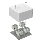 Коробка огнестойкая для кабель-канала 40-0460-FR10.0-8 Е15-Е120 85х85х45