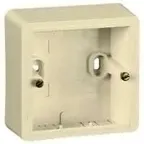 CARIVA Коробка установочная 36 мм для наружного монтажа слоновая кость для розеток с заземлением