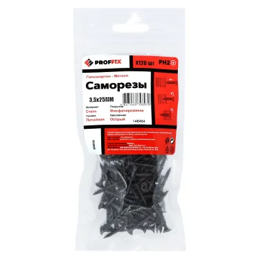 Саморез СГМ 3,5х25 усиленный (TWN) (120 шт) - пакет PRO