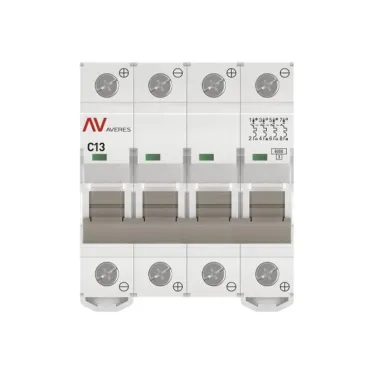 Выключатель автоматический AV-6 DC 4P 13A (C) 6kA AVERES