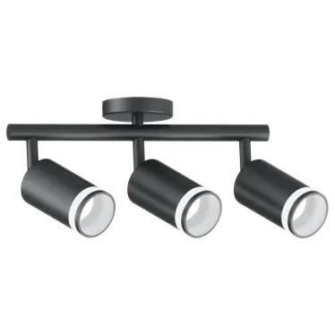 Светильник ДБО 3хGU10 без ламп наклонный черный