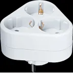 Разветвитель Navigator 94 693 NAD-S-3E-WH 3 гнезда треугольник с заземлением