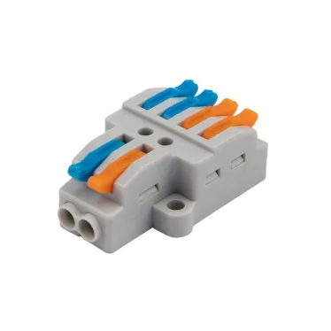 Клемма СМК 2х2 проходная разветвительная 2 полюса, 1 ввод, 2 вывода на полюс, REXANT