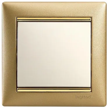 Выключатель одноклавишный, в рамку, слоновая кость