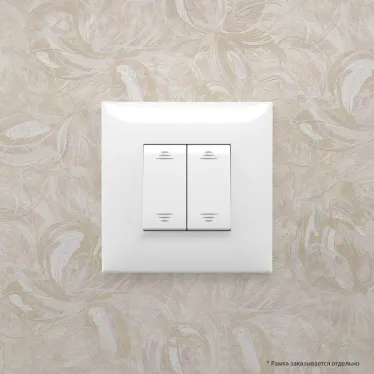 Avanti Выключатель двухклавишный в стену, Белое облако