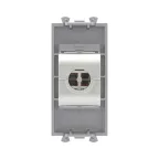 Avanti Компьютерная розетка RJ-45 без шторки модульная, кат.5е экранированная, Закаленная сталь, 1 модуль