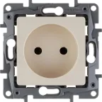 ETIKA Розетка без заземления слоновая кость