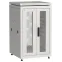 Шкаф напольный сетевой 19' LINEA N 18U 600х600мм передняя распашная перфорированная дверь задняя перфорированная серый