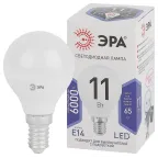 Лампа светодиодная Е14 11Вт шар холодный дневной свет STD LED P45-11W-860-E14 E14 / ЭРА