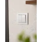 Выключатель Минск 2-клавишный СП 10А белый