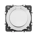 Панель лицевая розетки 2К+З с заземлением IP44 немецкий стандарт