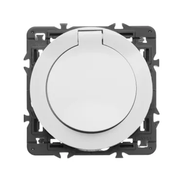 Панель лицевая розетки 2К+З с заземлением IP44 немецкий стандарт