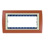 Рамка с суппортом на 5 узких модулей S82C терракот - слоновая кость