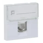Розетка модульная компьютерная RJ-45 45х45мм белая