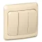 ЭТЮД Выключатель трехклавишный скрытый бежевый
