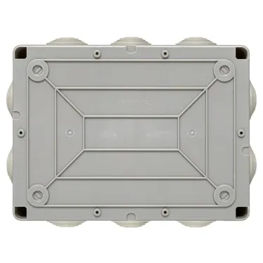 Коробка распаячная КМР-050-042пк пылевлагозащищенная 10 мембранных вводов уплотнительный шнур прозрачная крышка (190х140х70) PROxima