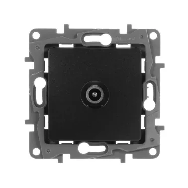 ETIKA Розетка телевизионная TV оконечная антрацит