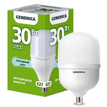 Лампа светодиодная HP 30Вт 230В 6500К E27 GENERICA