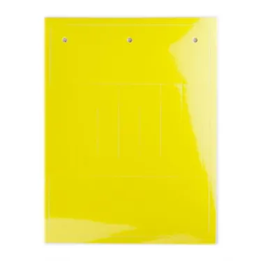 Табличка эластичная 67х15мм. Клейкое основание. Винил. Желтая (7 шт. на пластине, упак. по 10 листов)