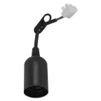 Патрон Е27 с клеммной колодкой,пластик,черный (50/200/6000)