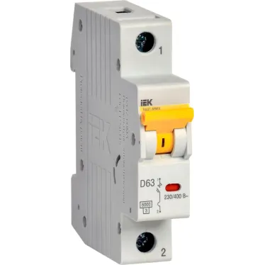 Выкл. авт. ВА47-60МА без тепл. расцеп. 1P 63А 6кА D