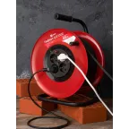 Удлинитель на катушке Гефест 2.0 4 гнезда 50м с заземлением и предохранителем КГ 3x1.5 16А/3.5кВт PROxima