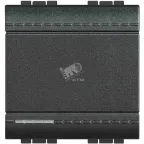                  LivingLight Кнопка с винтовыми клеммами 2 модуля антрацит
               