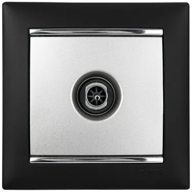 VALENA Розетка телевизионная ТV звезда в рамку 2400мГц 1.5дБ алюминий