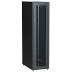 Шкаф LINEA E 42U 600х1000мм двери 2шт перфорированная и металл черный