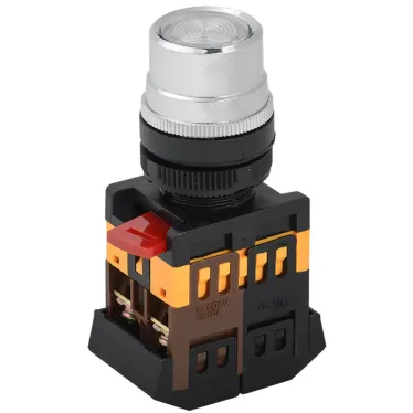 Кнопка ABLF-22 прозрачная неон 1з+1р