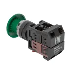 Кнопка зеленая AEA-22 Гриб NO+NC